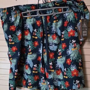 Mickey Mouse Tropical Swim Trunks for Men